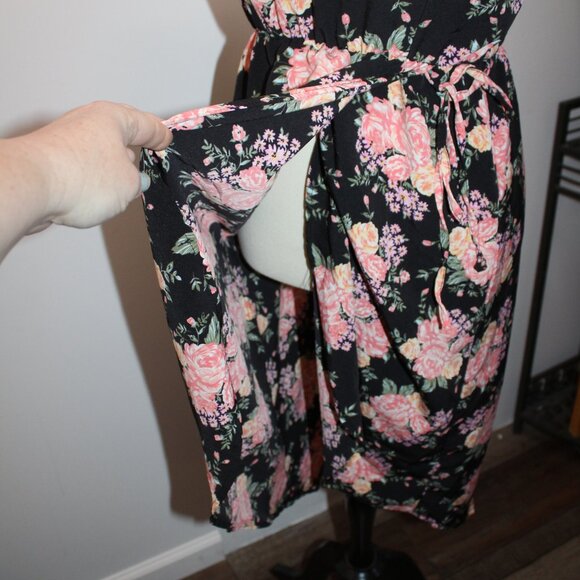 Lily Rose Pink Floral Print Dress - Size Large - Picture 8 of 12